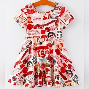 NWT #Taylor Swift Red Graphic Print Dress